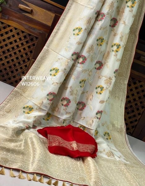 Dola Silk Saree With Meenakari   Zari Weaving   Silk Sarees Wholesale