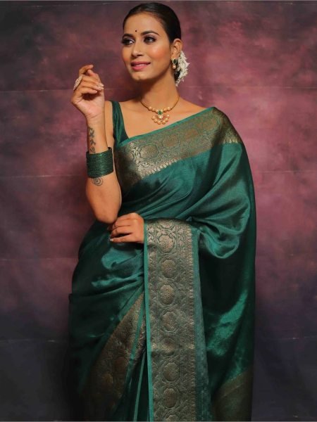  Dream Wedding Look Black Lichi Silk Banarasi Saree Collection Banarasi Saree Wholesale