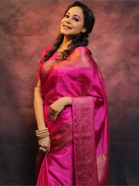  Dream Wedding Look Pink Lichi Silk Banarasi Saree Collection Banarasi Saree Wholesale