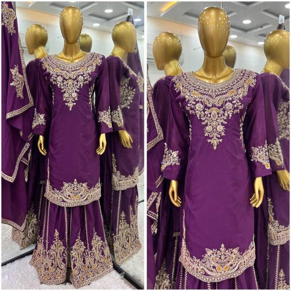 Eid festive Heavy Embroidery with Coding Dori   Sequence Work   Fully Stitched   Ready to Wear By Royal export  Ready To Wear Collection