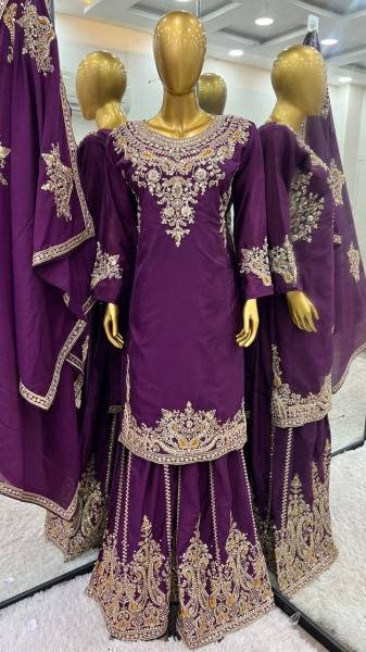 Eid festive Heavy Embroidery with Coding Dori   Sequence Work   Fully Stitched   Ready to Wear By Royal export  Ready To Wear Collection