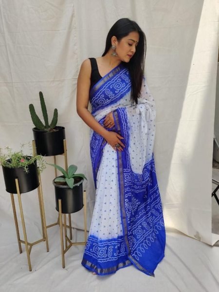 Elegant and Classy Look Bandhej Silk Sarees  Silk Sarees Wholesale