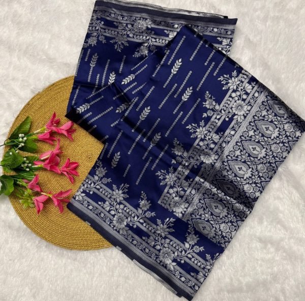 Elegant Blue Banarasi Saree Premium Wedding Collection Banarasi Saree Wholesale