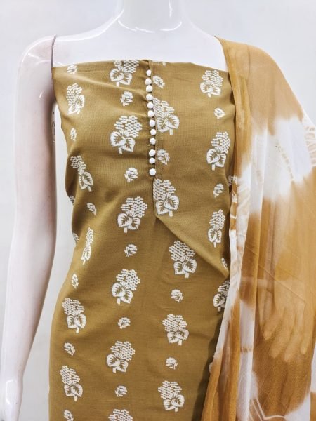 Elegant  Yellow Color Cotton Slub Print Dress Material Collection At Wholesale Rate  Color Set Matching Dress Material Wholesale