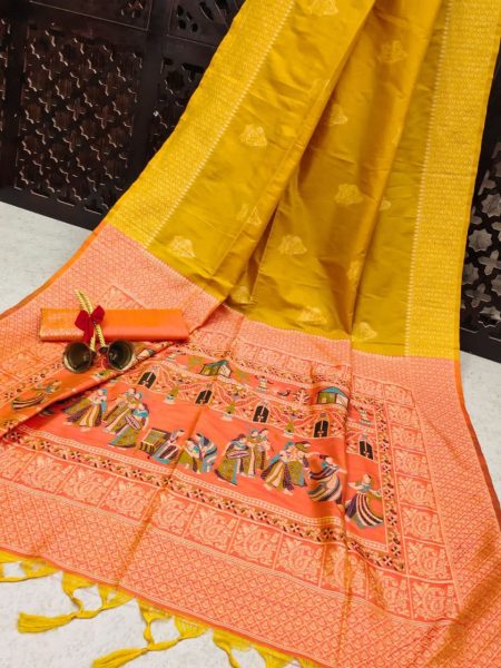 Elegant Festival Ready Raw Silk Sarees in 8 Colors Silk Sarees Wholesale