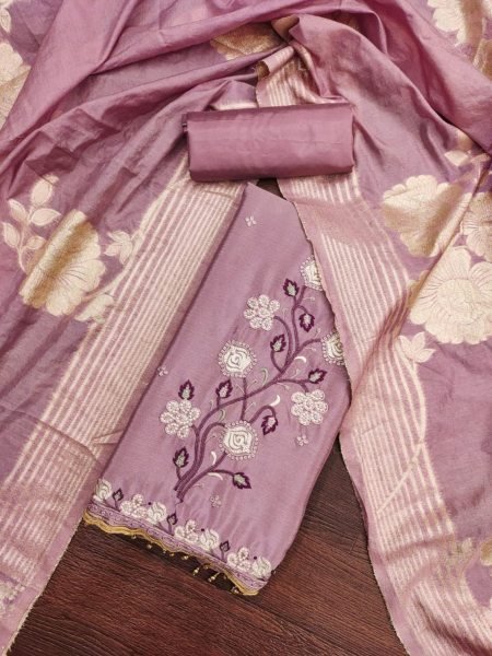 Elegant Heavy chinon silk Dress Material Collection 