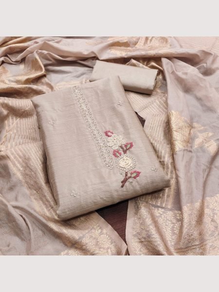 Elegant Heavy chinon silk Dress Material Collection  Color Set Matching Dress Material Wholesale