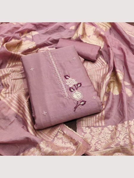 Elegant Heavy chinon silk Dress Material Collection  Color Set Matching Dress Material Wholesale