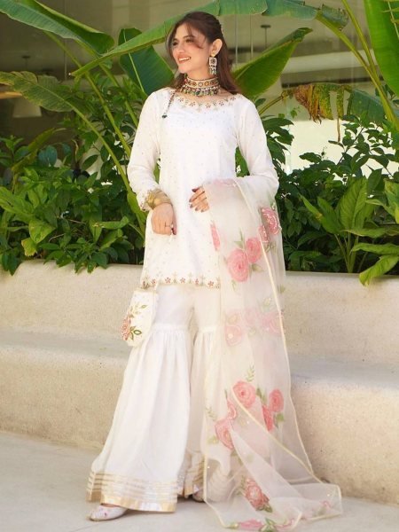 Elegant Palazzo Set with Fancy Dupatta Perfect for Weddings & Celebrations Ready To Wear Collection