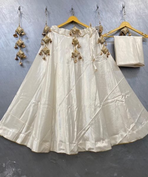 Elegant Semi Gaji Silk Lehenga with Canvas Flair Navratri Special in Vibrant Colors Navratri Lehnega Choli