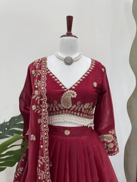 Elegant Sequin Embroidered Lehenga Choli Set Jimmy Choo Fabric for Wholesalers Designer Lehenga Choli