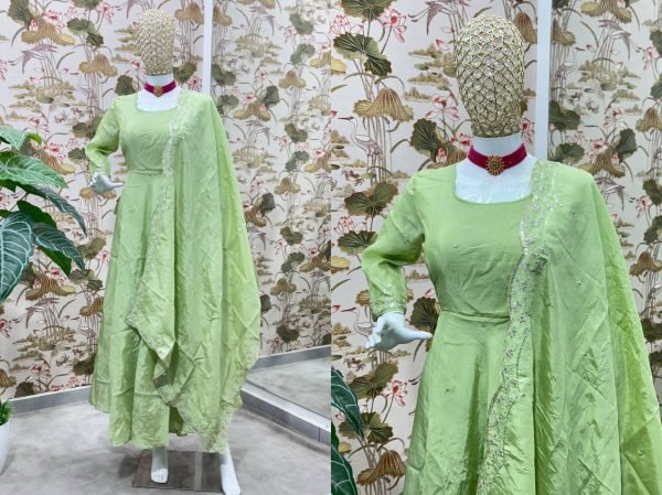 Elegant Silk Anarkali Gown with Sequin Work Ready to Wear Anarkali Set  Manufacturer Direct Best Price Anarkali Kurtis 