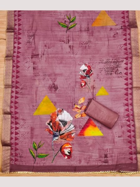 Elegant Simmer Silk dress materials Collection with Maslin Digital Print Dupatta Color Set Matching Dress Material Wholesale