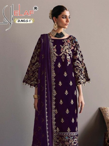 Elegant Velvet suit Ensemble with Sequence Embroidery   Cutwork Detailing 