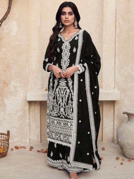 elegent Vichitra Embroidery Sequence Work Pakistani Suits Set in wholesale price 