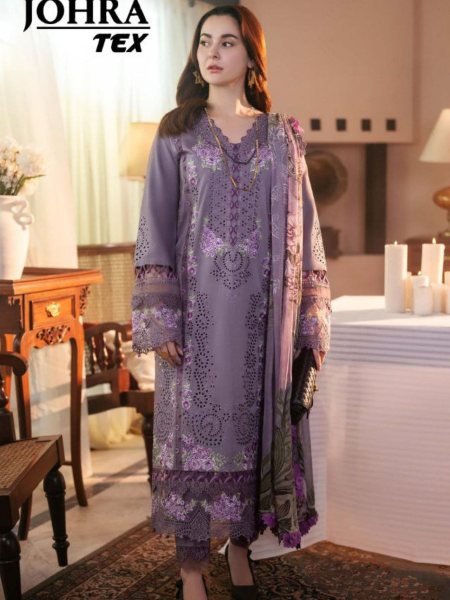 Embroidered Cambric Cotton Ethnic Set with Maslin Cotton Digital Print Dupatta Perfect for Everyday Wear 