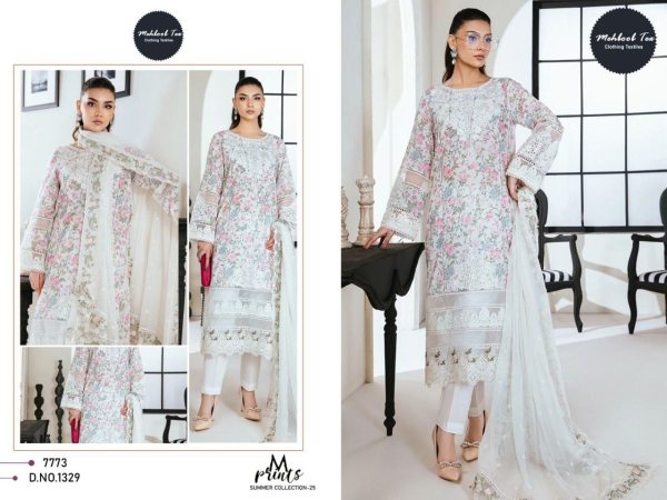 Embroidered Cotton Suit with Printed Bottom & Dupatta Cotton Salwar Kameez Wholesale