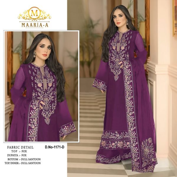 Embroidered Partywear Suit Set Long Fox Georgette Style with Stylish Dupatta Wholesale Pakistani Fashion at Best Price Pakistani Suits Wholesale