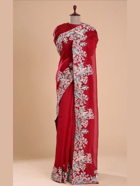 Embroidered Sequence Jimmy Choo Saree Manfacture in Surat  JIMMY CHOO SAREE