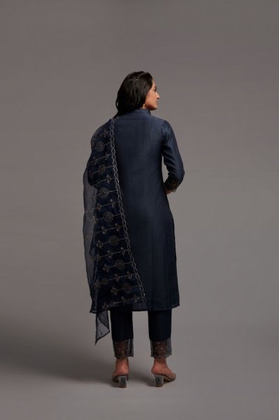 Embroidered Straight Chinon Kurti Pant Set  Ready To Wear Collection
