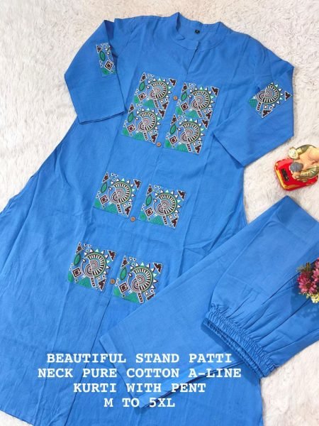 Ethnic Motif Co-ord Set in Soft Cotton Classy Comfort for All-Day Wear Cotton Kurtis Wholesale