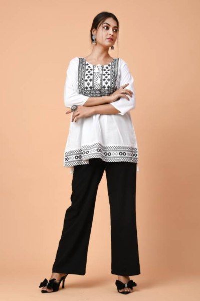 Ethnic Rayon Tops for Women – Perfect Blend of Style and Comfort Embroidery Kurtis 