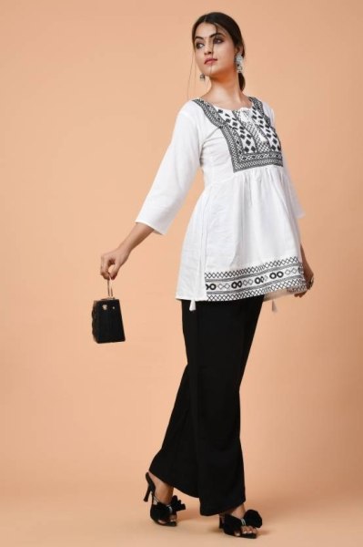 Ethnic Rayon Tops for Women – Perfect Blend of Style and Comfort Embroidery Kurtis 