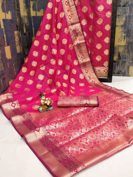 Exclusive Banarasi Silk Saree With Attrative Border Silk Sarees Wholesale