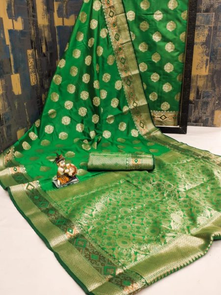 Exclusive Banarasi Silk Saree With Attrative Border Silk Sarees Wholesale