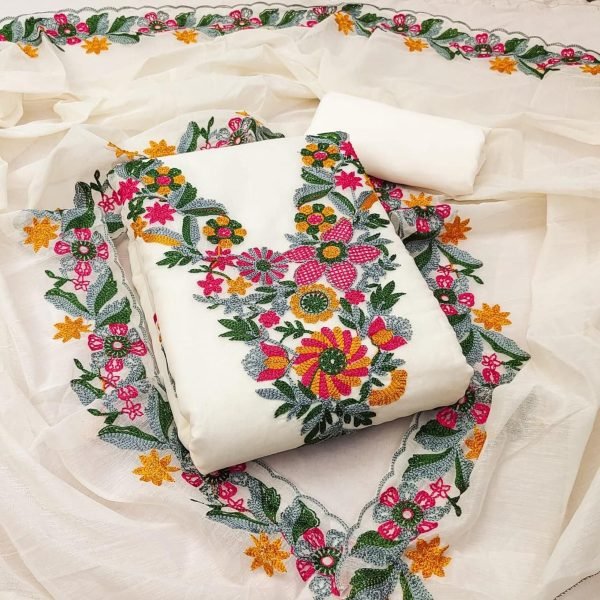 Exclusive Chanderi Work Dress Material For Women In Wholesale Price Color Set Matching Dress Material Wholesale