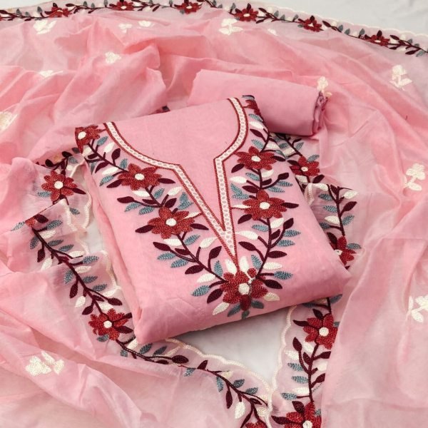 Exclusive Chanderi Work Dress Material For Women In Wholesale Price Color Set Matching Dress Material Wholesale
