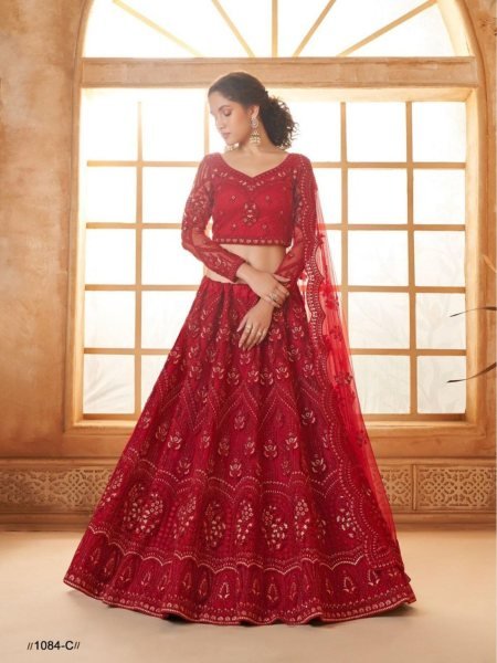 Exclusive Designer Lehenga in Net with Silk Lining Wholesale Deal for Boutiques 
