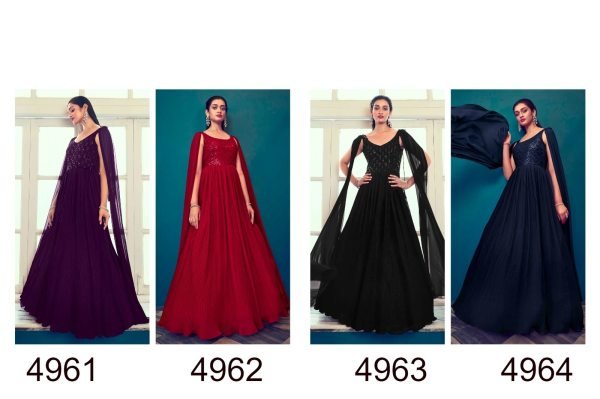 Exclusive Embroidered Stitched Long Gown Style Collection Anarakali Gown Wholesale