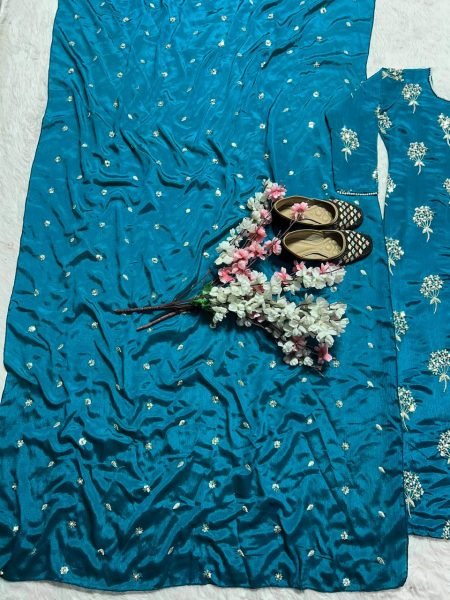 Exclusive Festive Collection     Heavy Chinon Long Top   Dupatta for Any Occasion Ready To Wear Collection