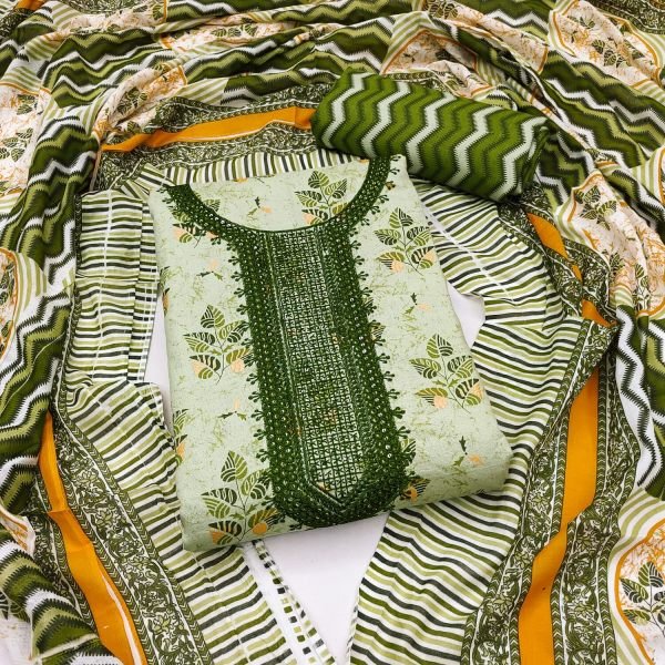 Exclusive Heavy Cotton Print With Sequence Dress Material  Color Set Matching Dress Material Wholesale
