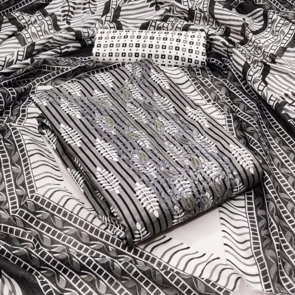 Exclusive Heavy Cotton Print With Sequence Dress Material  Color Set Matching Dress Material Wholesale