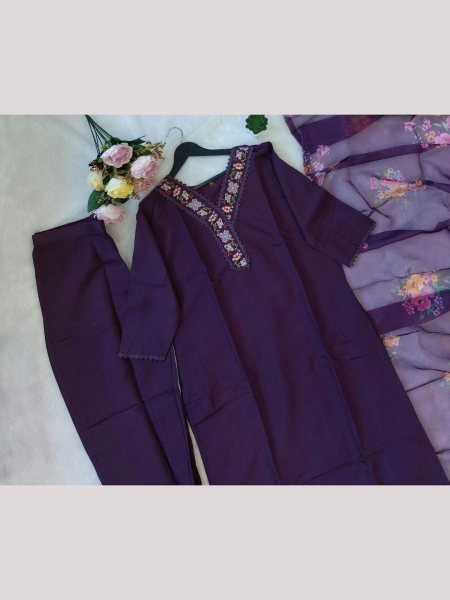 Exclusive  Kurta Set For woman  3 Piece Kurti Set