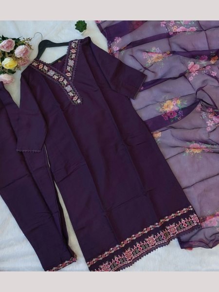 Exclusive  Kurta Set For woman  3 Piece Kurti Set