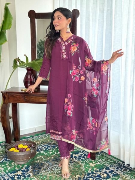 Exclusive  Kurta Set For woman  3 Piece Kurti Set
