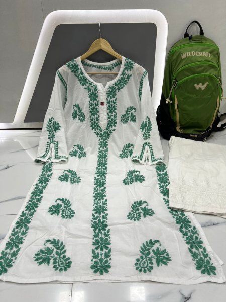 Exclusive Lucknowi Pure Handmade Kurtis Collection Lucknowi Chikankari Kurtis Wholesale