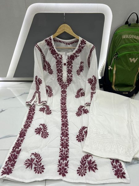 Exclusive Lucknowi Pure Handmade Kurtis Collection Lucknowi Chikankari Kurtis Wholesale