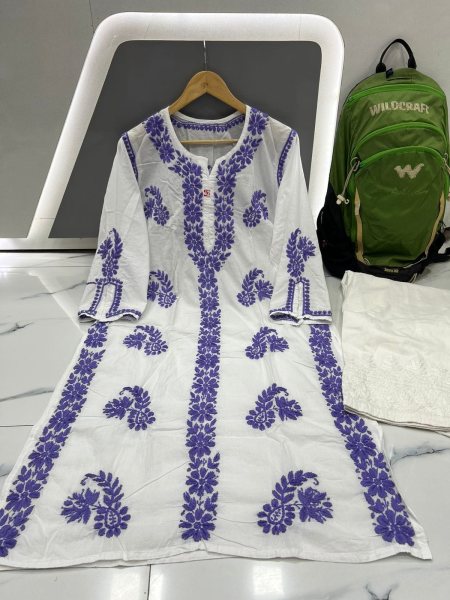 Exclusive Lucknowi Pure Handmade Kurtis Collection Lucknowi Chikankari Kurtis Wholesale