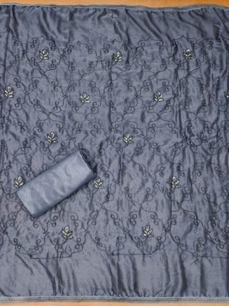 Exclusive Organza Dress Material With Hand Work For Women Color Set Matching Dress Material Wholesale