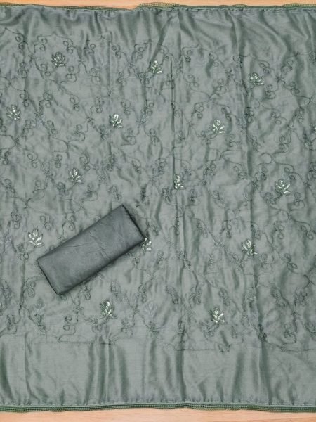 Exclusive Organza Dress Material With Hand Work For Women Color Set Matching Dress Material Wholesale