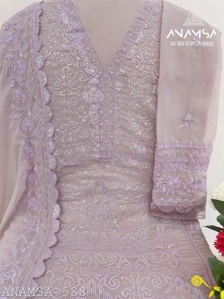 Exclusive  Pakistani  Fox Georgette Suit With Heavy Embroidered Work Pakistani Suits Wholesale