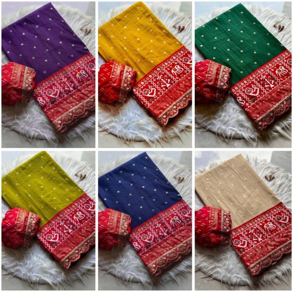 Exclusive Patola Silk Saree With Sequence Lace Border Patola Silk Sarees Wholesale