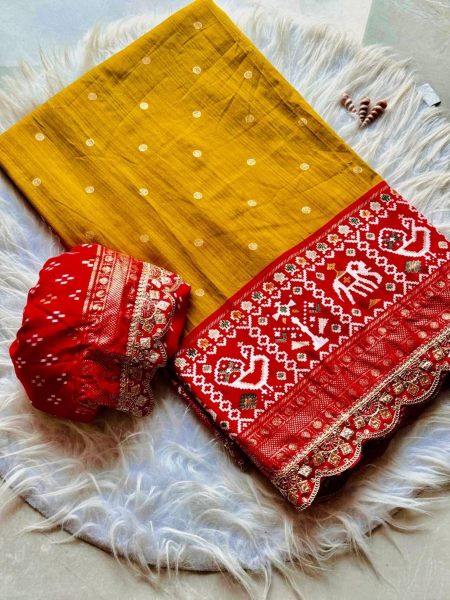 Exclusive Patola Silk Saree With Sequence Lace Border Patola Silk Sarees Wholesale