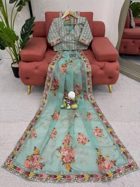 Exclusive  Tabby Silk Digital Printed Saree with thread and sequence Work Silk Sarees Wholesale