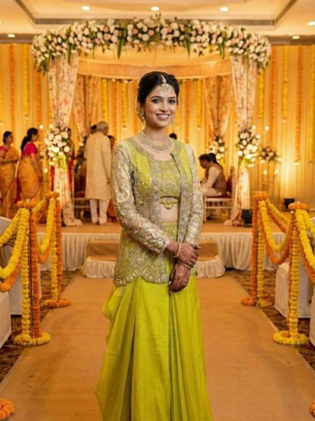 Eye catching Butterfly Net   Tabby Silk  Indo Western Style Set for  Party Wear at Wholesale Rate   Lehenga