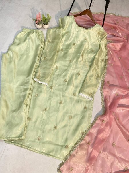 Fancy Colorful Jimmy Choo Casual  & Ethnic Wear Dress with Bottom Fully Stitched 3PC Set for Resellers at Low Price  Straight Cut Long Kurtis